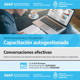 Capacitación INAP. “Conversaciones Efectivas”