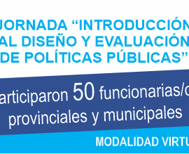 Jornada “Introducción al Diseño y Evaluación de Políticas Públicas. INAP