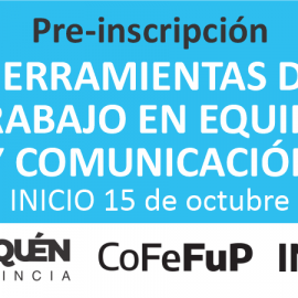 Preinscripción Capacitación: HERRAMIENTAS DE TRABAJO EN EQUIPO Y COMUNICACIÓN
