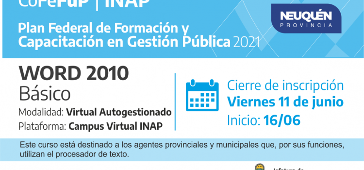 INAP. Word 2010 Básico