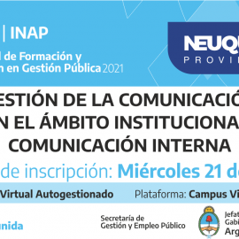 Plan Federal 2021: “Gestión De La Comunicación en el Ámbito Institucional.