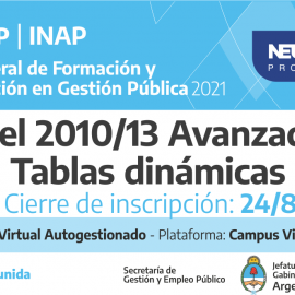 Plan Federal 2021. “Excel 2010/13 Avanzado”