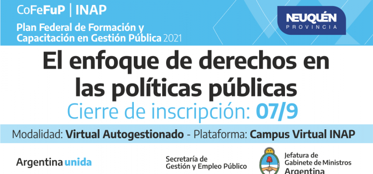 Plan Federal 2021. “El enfoque de derechos en las políticas públicas”