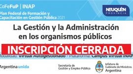 Plan Federal 2021. “La Gestión y Administración en los organismos públicos”