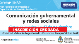 Plan Federal 2021. “Comunicación Gubernamental y redes sociales: Desafíos para la administración pública”