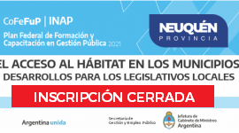 Plan Federal 2021. “El Acceso al hábitat en los municipios”