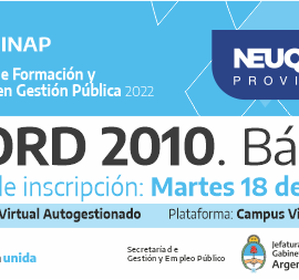Plan Federal 2022. “WORD 2010”. Básico