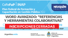 Plan Federal 2022. “Word Avanzado: Referencias y herramientas colaborativas”