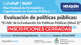 Plan Federal 2022. “Evaluación de Políticas Públicas”: Los usos de la Evaluación (Nivel 2)