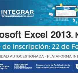 CONVOCATORIA ABIERTA. “Microsoft Excel 2013” Nivel 1