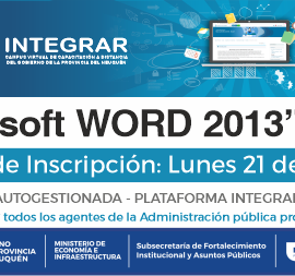 CONVOCATORIA ABIERTA. “Extendemos las Inscripciones”. Microsoft Word 2013. Nivel 1