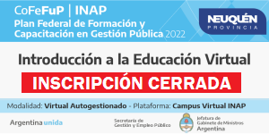 Plan Federal 2022. “Introducción a la Educación Virtual”