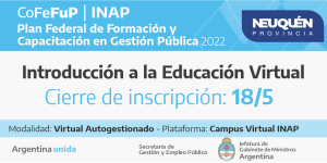Plan Federal 2022. “Introducción a la Educación Virtual”
