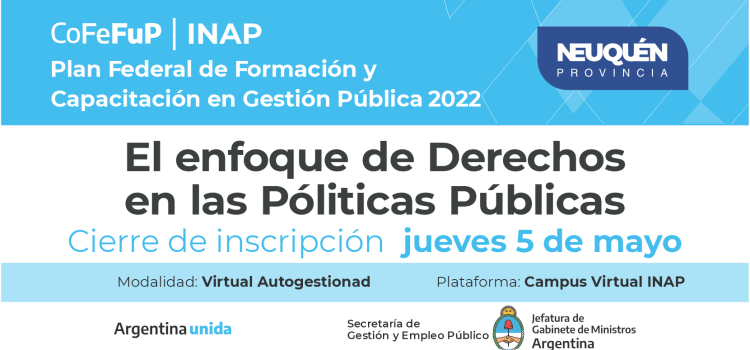 Plan Federal 2022.”El enfoque de los Derechos en las Políticas Públicas”