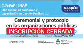 Plan Federal 2022. “Ceremonial y Protocolo”