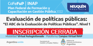 Plan Federal 2022. “Evaluación de Políticas Públicas”: El ABC de la evaluación de políticas públicas. Nivel 1