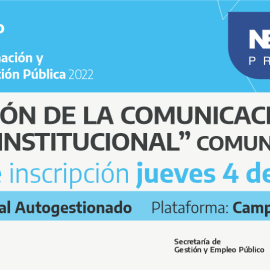 Plan Federal 2022. “Gestión de la Comunicación en ámbito institucional” Comunicación interna