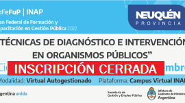 Plan Federal 2022. “Técnicas de diagnóstico e intervención en organismos públicos”