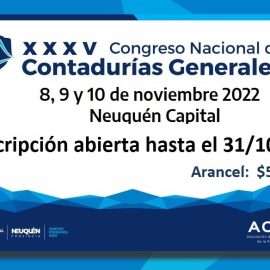 XXXV Congreso Internacional de Contadurías Generales. Declarado de Interés Provincial – Decreto N° 1559/22.